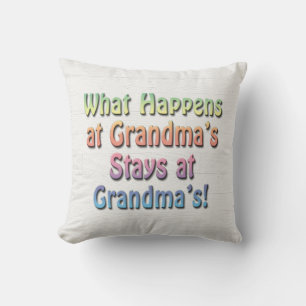 Coussin Ce qui se passe dans les séjours de grand-mère che