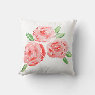 Coussin Ce sont des roses élégants aquarelles