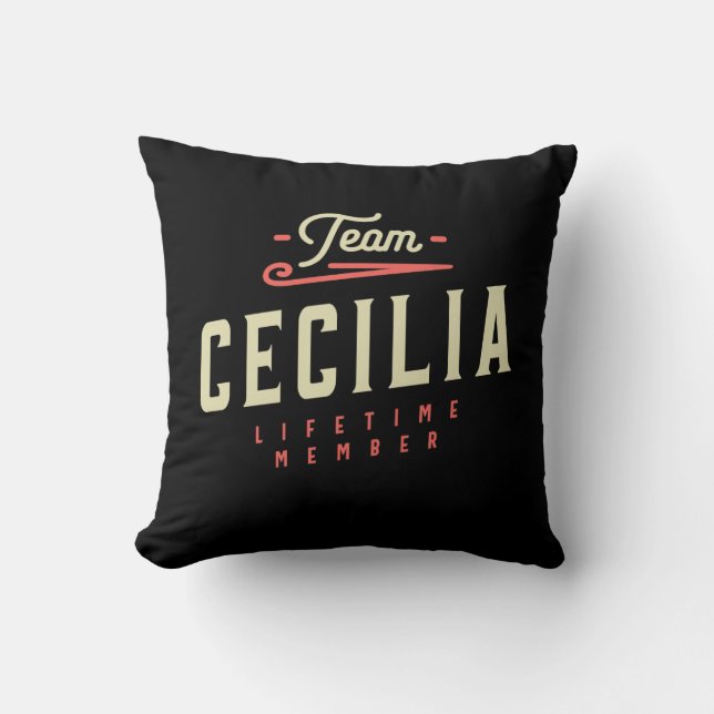 Coussin Cecilia Nom Personnalisé Anniversaire Nom Cecilia (Recto)