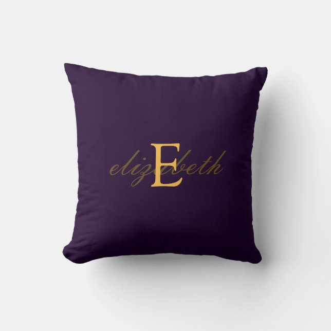 Coussin Ceinture élégante et fleurie de monogramme - or (Recto)