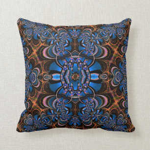 Coussin Ceinture ornée de bijoux bleue sur l'Américain