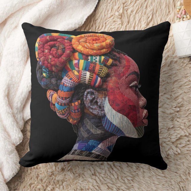 Coussin Celebrating Colorful Black Women Throw Pillow (Couverture)