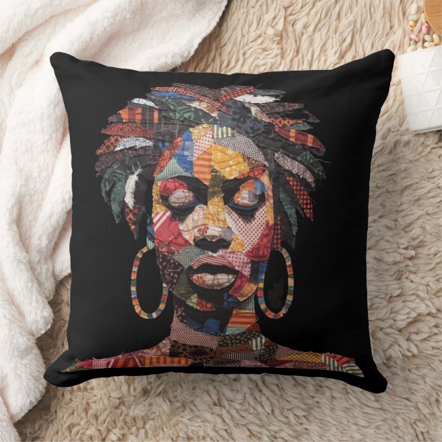 Coussin Celebrating Colorful Black Women Throw Pillow (Couverture)