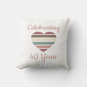 Coussin Célébration de 40 ans de mariage