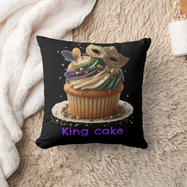 Coussin Célébration de Cupcake Masqué Mardi Gras (Couverture)
