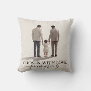 Coussin Célébration de deux hommes LGBTQ devenant parents