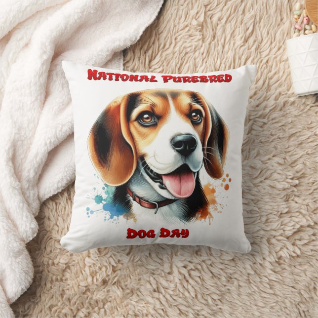 Coussin Célébration de la Journée Nationale du Chien Pureb (Couverture)