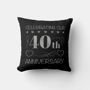 Coussin Célébration de notre 40e anniversaire