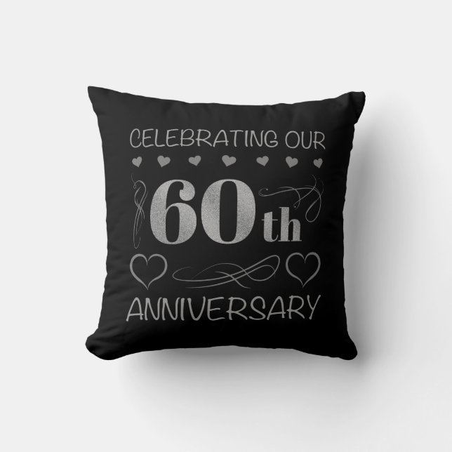Coussin Célébration de notre 60e anniversaire (Recto)