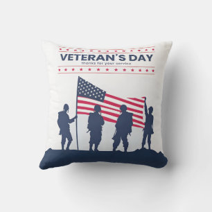 Coussin Célébration des héros d'Amérique – Jour des vétéra