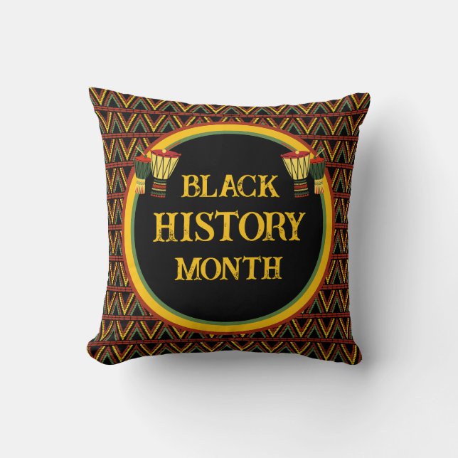Coussin Célébration du Mois de l'histoire des Noirs Motif  (Recto)