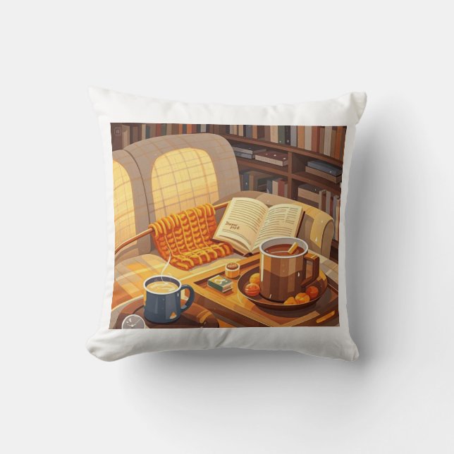 Coussin Célébrez des nuits douillettes tricoté couverture  (Recto)