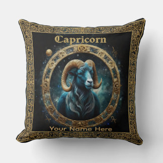 Coussin Célébrez la force, l'ambition du Capricorne