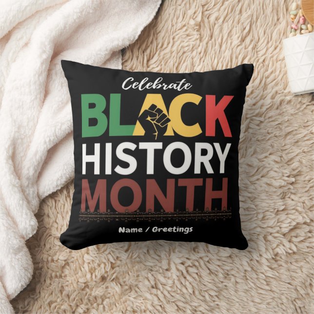 Coussin Célébrez le Mois de l'histoire des Noirs en honora (Couverture)