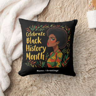 Coussin Célébrez le Mois de l'Histoire des Noirs Honorez l