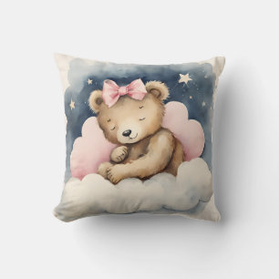 Coussin Céleste Bear Girls Nursery