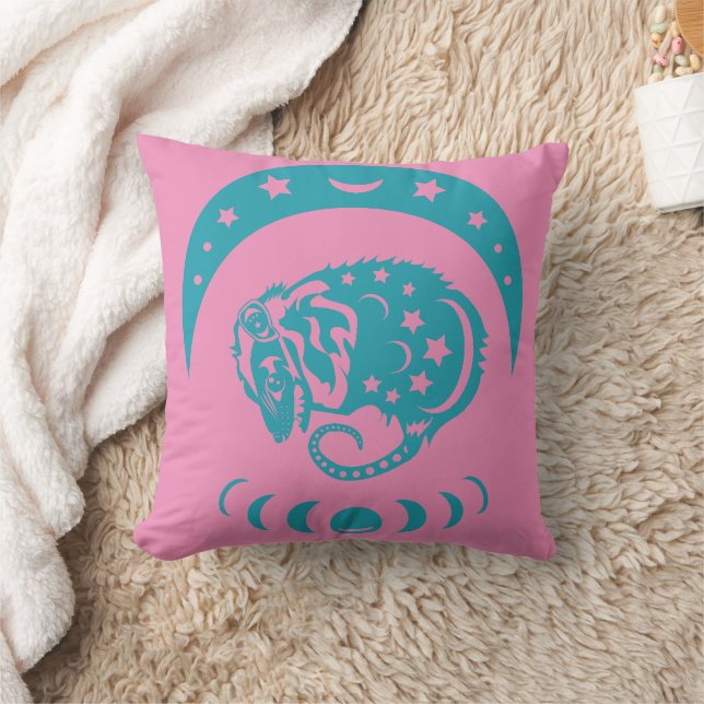 Coussin Céleste Crécent Lune Possum Nature Whimsical (Couverture)