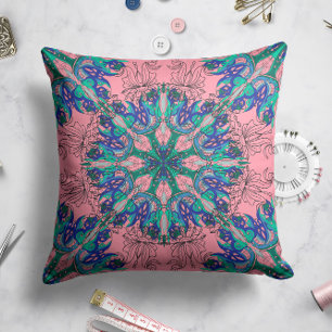 Coussin céleste en rose