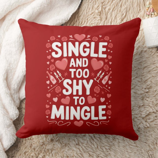 Coussin Célibataire et trop timide pour faire la fête Funn (Couverture)
