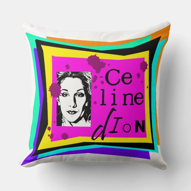 Coussin Celine Dion - art pop (Recto)