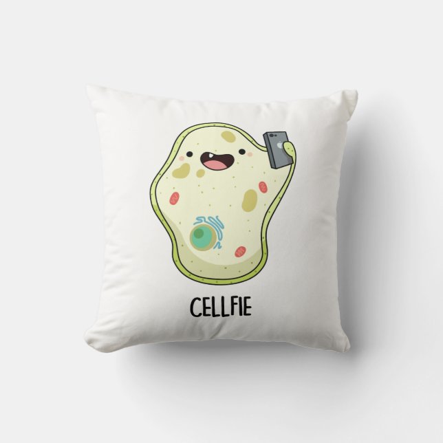 Coussin Cellfie Funny Biologie Selfie Pun (Recto)