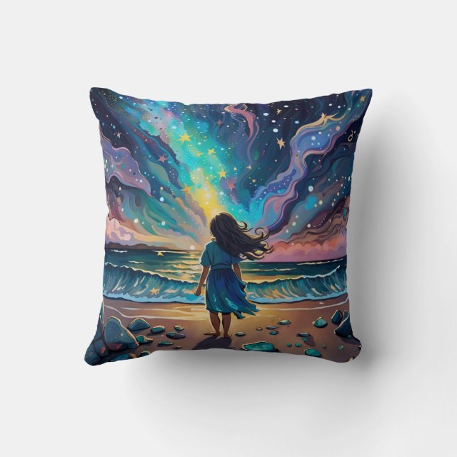 Coussin celui qui cherche à arracher les étoiles. (Verso)