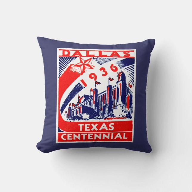 Coussin Centennial 1936 de Dallas le Texas (Recto)