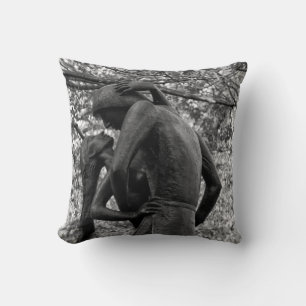 Coussin Central Park automne : Statue de Roméo et Juliette