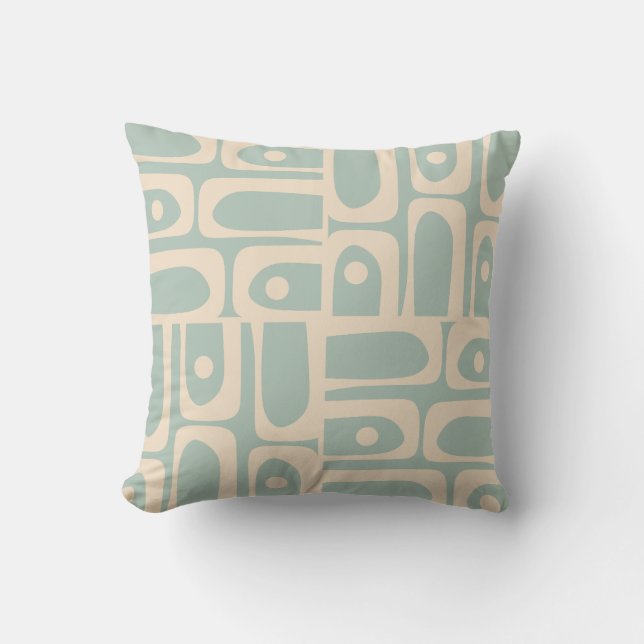 Coussin Centre du siècle moderne Piquet rétro clair Celado (Recto)