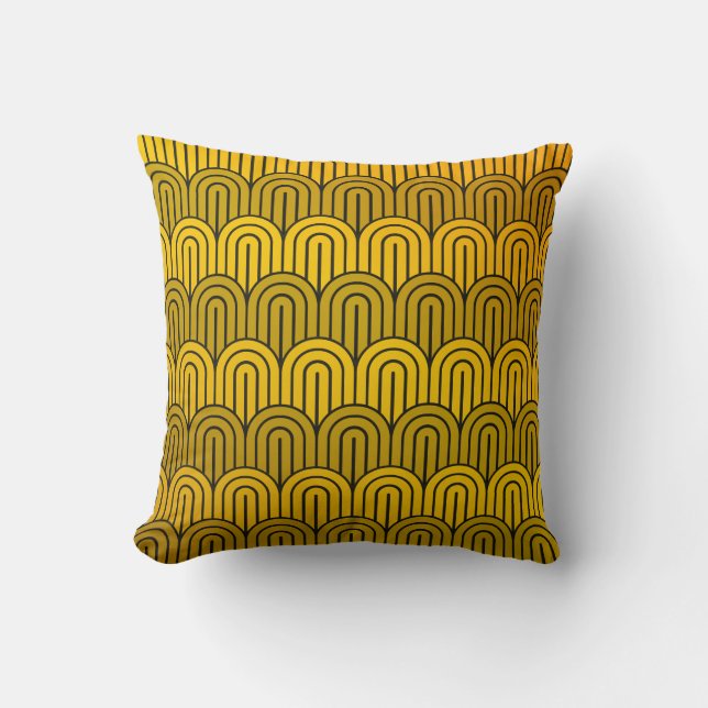 Coussin Centre du siècle moderne Rétro atomique Motif Vint (Recto)