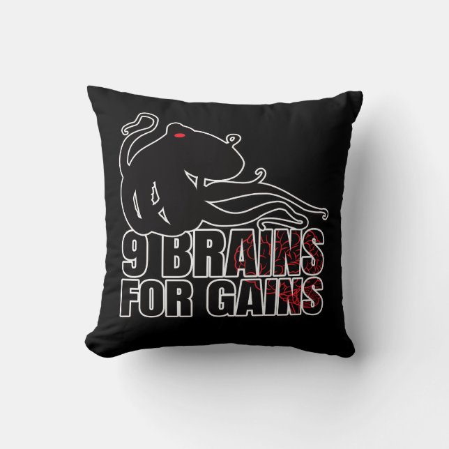 Coussin Céphalopode de poulpe - Geek marin (Recto)