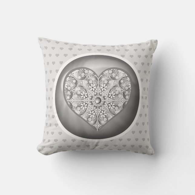 Coussin Céramique gris dentelle (Recto)