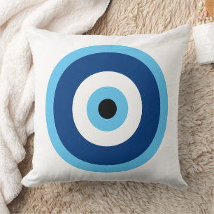 Coussin Cercle bleu et Motif pourpre