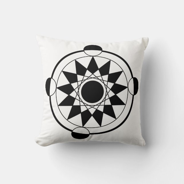 Coussin Cercle de culture géométrique futuriste Mandala (Recto)
