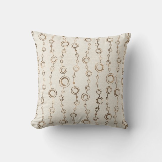 Coussin Cercle d'Enso - or de pastel de motif de zen (Recto)