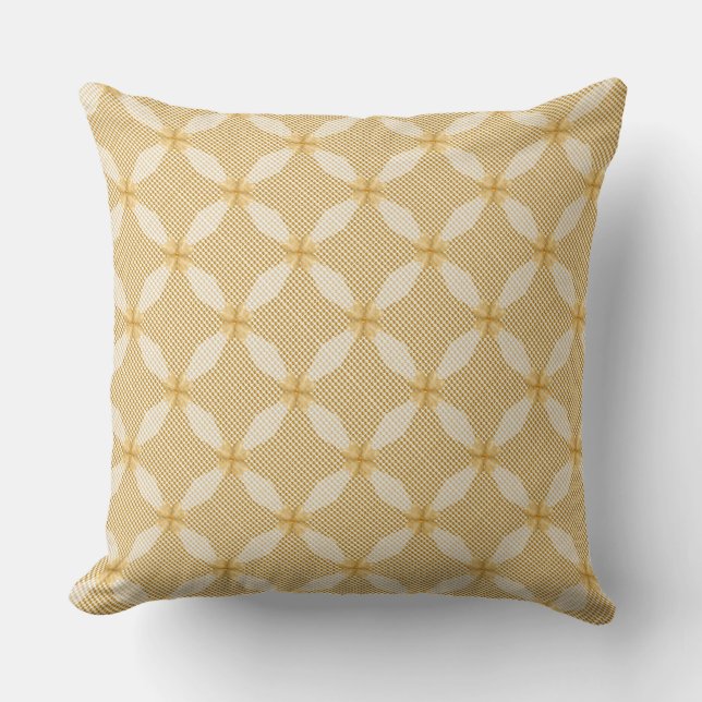 Coussin Cercle doré de mode à motif géométrique (Recto)