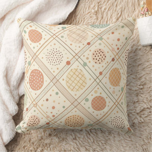 Coussin Cercle géométrique rétro Abstrait du milieu du s
