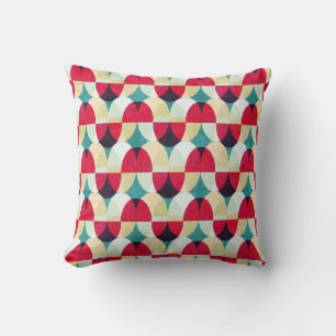 Coussin Cercle vintage, motif abstrait transparent.