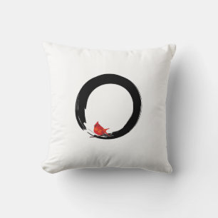 Coussin Cercle zen avec Cardinal de Noël