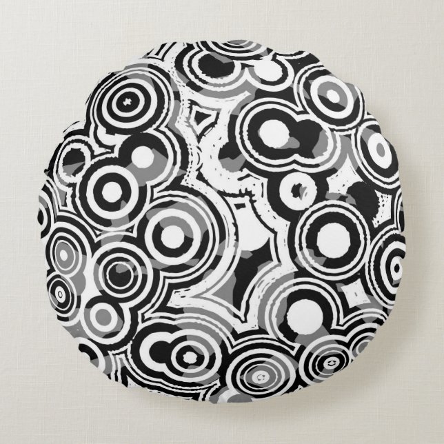 coussin cercles abstraits (Devant)