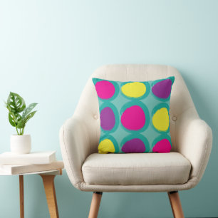 Coussin Cercles Abstraits Aquarelle