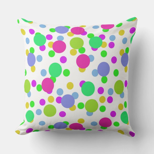 Coussin Cercles abstraits sans couture amusants points de  (Recto)