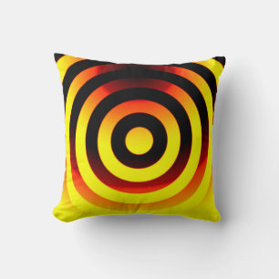 Coussin cercles arrière - plans géométriques motif en coul