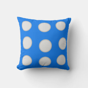 Coussin Cercles bleus et gris