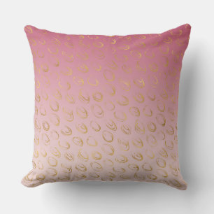 Coussin Cercles Chic Or Ombré Rose