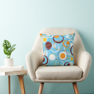 Coussin Cercles colorés géométriques modernes Motif de for