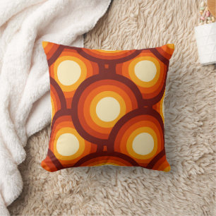 Coussin Cercles concentriques rétro