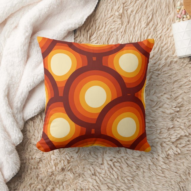 Coussin Cercles concentriques rétro (Couverture)