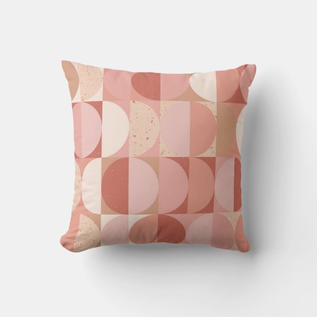 Coussin Cercles du milieu du siècle : Motif géométrique mo (Recto)
