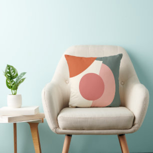 Coussin Cercles géométriques Abstraits chic Motif d'art mo